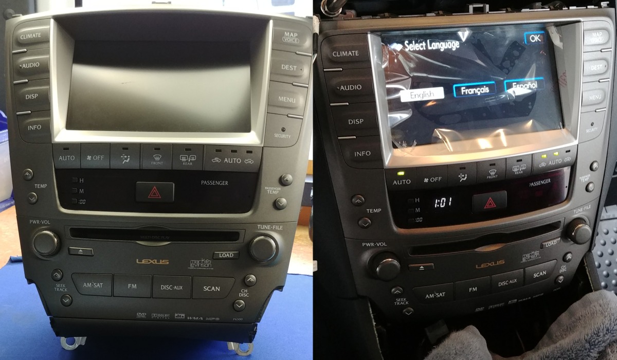 Lexus IS, ISF, ES, GS RX, RS Touch Screen Replacement Service