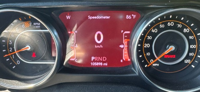 Jeep Gladiator with a dead fuel and temperature gauge Repair Service in Miami - 786-355-7660. Miami Jeep touch screen repair.